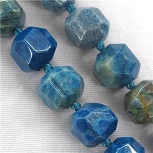 blue Coral Fossil beads, faceted round, approx 18-20mm [GB10511-20MM]