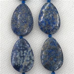 lapis lazuli beads, faceted teardrop, approx 20-30mm [GB10587]