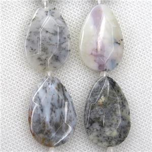 Opal Jasper beads, faceted teardrop, approx 20-30mm [GB10594]