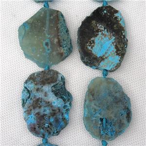 blue Ocean Agate slab beads, approx 30-50mm [GB10713]