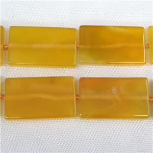 yellow Agate Beads, rectangle, dye, approx 30-50mm [GB10721]