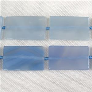 blue Agate Beads, rectangle, dye, approx 30-50mm [GB10722]
