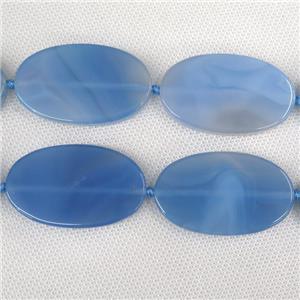 blue Agate Beads, oval, dye, approx 30-50mm [GB10732]