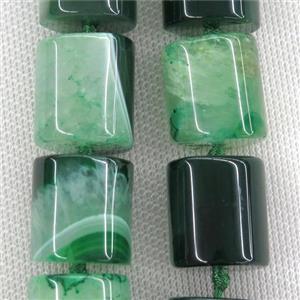 green Druzy Agate column beads, approx 20-21mm [GB10749]