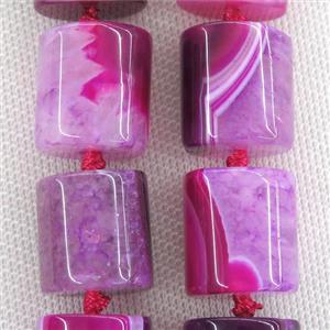 hotpink Druzy Agate column beads, approx 20-21mm [GB10750]
