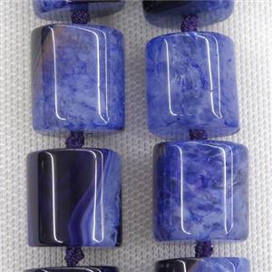 purple Druzy Agate column beads, approx 20-21mm [GB10752]