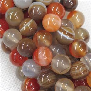 natural Brazilian Stripe Agate Beads, round, approx 10mm dia [GB10775-10MM]