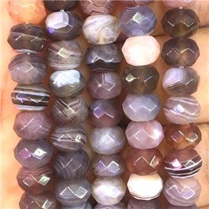 Botswana Agate Beads, faceted rondelle, approx 5x8mm [GB10788]