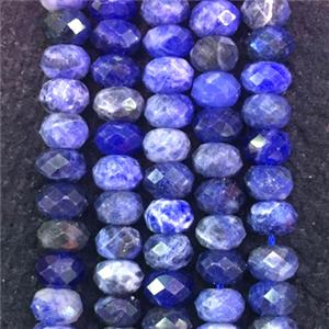 blue Sodalite Beads, faceted rondelle, approx 5x8mm [GB10795]