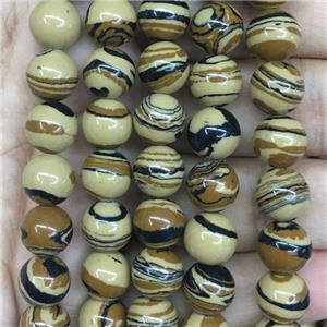 round Resin Lace Beads, coffee, approx 12mm dia [GB10799-12MM]