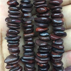red Tiger eye stone beads, chip, approx 10-14mm, 3-5mm thickness [GB10813]