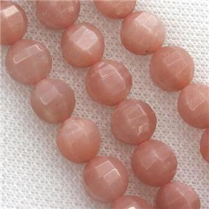 peach SunStone Beads, faceted round, approx 9-10mm [GB10835]
