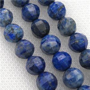 blue Lapis Lazuli, faceted round, approx 9-10mm [GB10841]