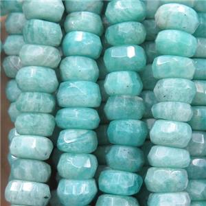 green Amazonite beads, faceted heishi, approx 10-11mm [GB10851]