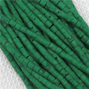 tiny synthetic turquoise tube beads, green, approx 2mm dia [GB10867]