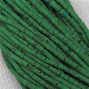 tiny synthetic turquoise tube beads, green, approx 2mm dia [GB10869]
