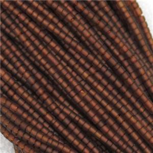 tiny Lampwork Glass Beads, coffee, approx 2mm dia [GB10876]