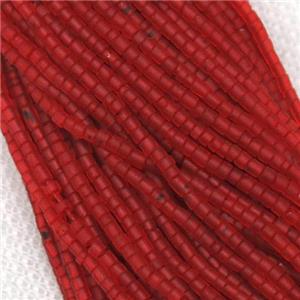 tiny Lampwork Glass Beads, red, approx 2mm dia [GB10879]