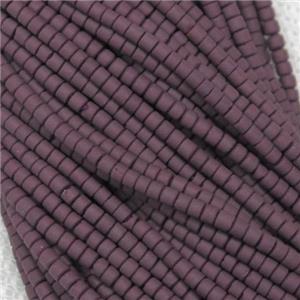 tiny Lampwork Glass Beads, darkpurple, approx 2mm dia [GB10883]