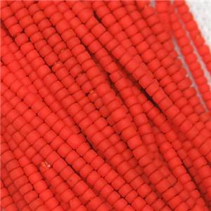 tiny Lampwork Glass Beads, red, approx 2mm dia [GB10884]
