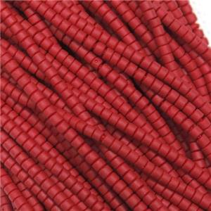 tiny red Lampwork Glass Beads, approx 2mm dia [GB10889]
