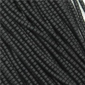 tiny black Lampwork Glass Seed Beads, approx 2mm dia [GB10890]