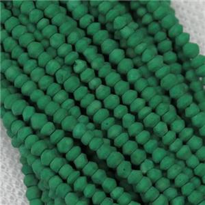tiny green synthetic turquoise rondelle Beads, approx 2-4mm dia [GB10893]