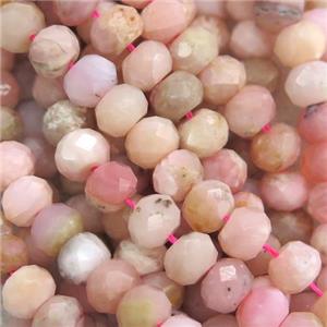Pink Opal Beads, faceted rondelle, approx 5mm [GB10927]