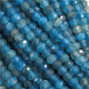 blue Apatite Beads, faceted rondelle, approx 3mm [GB10947]