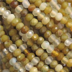 yellow Opal Beads, faceted rondelle, approx 3mm [GB10950]