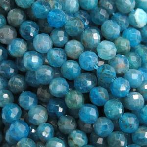 blue Apatite Seed Beads, faceted round, approx 4mm dia [GB10963-4MM]