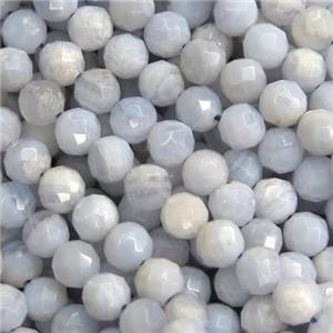 tiny Blue Lace Agate Beads, faceted round, approx 2mm dia [GB10968-2MM]