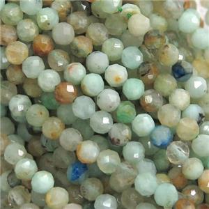 Chrysocolla Seed beads, faceted round, approx 3mm dia [GB10978-3MM]