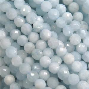 blue Aquamarine Beads, faceted round, approx 4mm dia [GB10983-4MM]