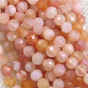 red Botswana Agate Beads, faceted round, approx 4mm dia [GB10984-4MM]