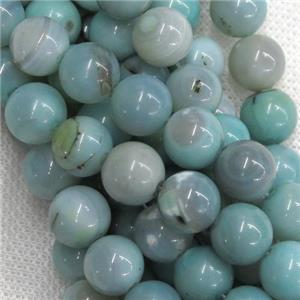 round blue Agate Beads, approx 6mm dia [GB10989-6MM]