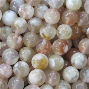 round natural Cherry blossom Agate beads, approx 8mm dia [GB11019-8MM]