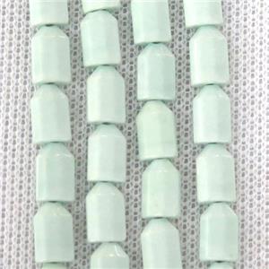 aqua Oxidative Agate bullet beads, approx 8-10mm [GB11065-8X10MM]