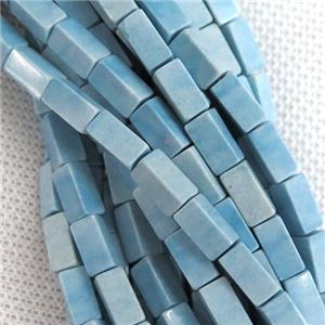 blue Oxidative Agate cuboid beads, approx 3x8mm [GB11084-3X8MM]