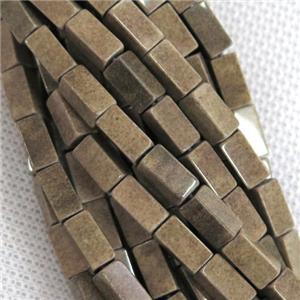 coffee Oxidative Agate cuboid beads, approx 4x8mm [GB11088-4X8MM]