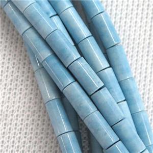 blue Oxidative Agate tube beads, approx 4x8mm [GB11092]