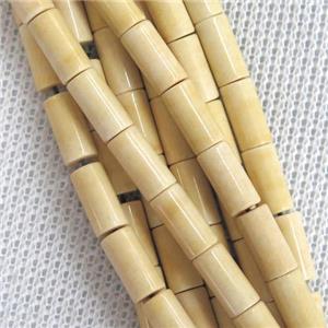 yellow Oxidative Agate tube beads, approx 4x8mm [GB11094]