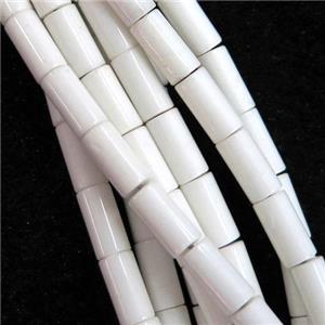 white Oxidative Agate tube beads, approx 4x8mm [GB11096]