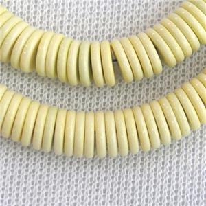 yellow Oxidative Agate heishi beads, approx 8mm dia [GB11107]