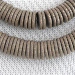 coffee Oxidative Agate heishi beads, approx 8mm dia [GB11109]