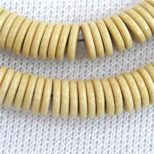 yellow Oxidative Agate heishi beads, approx 6mm [GB11111-6MM]