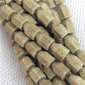 coffee Oxidative Agate bullet beads, approx 6-8mm [GB11118]