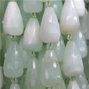 lt.green Opal Jasper Beads, faceted teardrop, approx 15-23mm [GB11143]