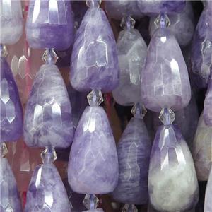 purple Chalcedony Beads, faceted teardrop, approx 15-23mm [GB11149]