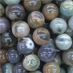 round Fire Agate beads, multi color, approx 8mm dia [GB11155-8MM]